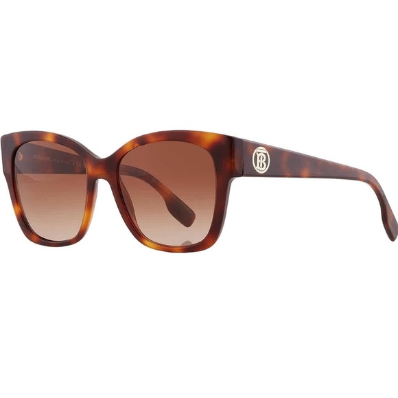 BURBERRY BE 4345 331613 Light Havana Plastic Square Sunglasses Brown Gradient - Picture 15 of 16